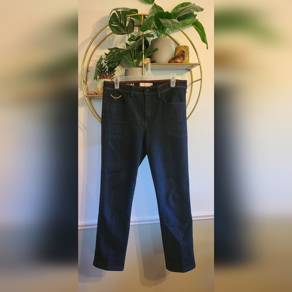 Tory Burch High Rise Straight Jeans - Picture 1 of 5